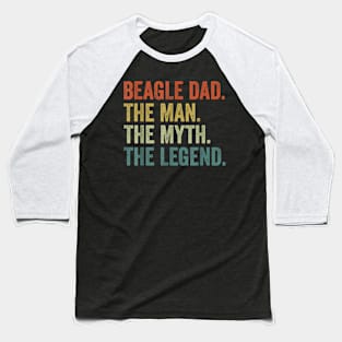 Men's Vintage Dog Dad Man Myth Legend s Baseball T-Shirt